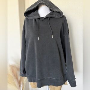 Edited - Women’s Cropped Oversized Boxy Black Hoodie Sweater
